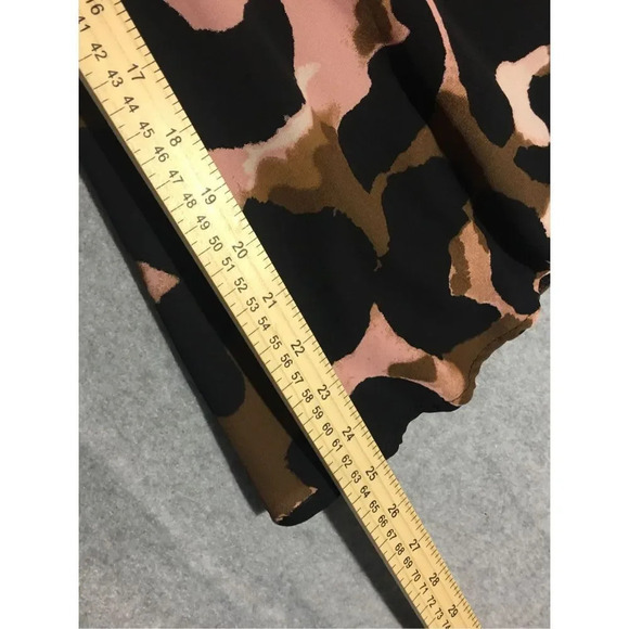 Womens Judith March Dress Size Small Black Pink Brown Animal Print Abstract - Picture 3 of 4